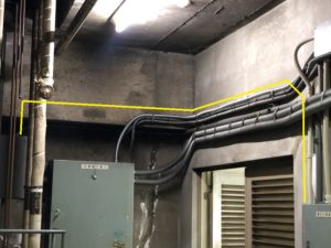 名古屋市南区のオフィスビルにてアンペア増設電気工事