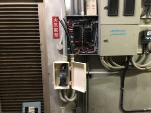 名古屋市南区のオフィスビルにてアンペア増設電気工事